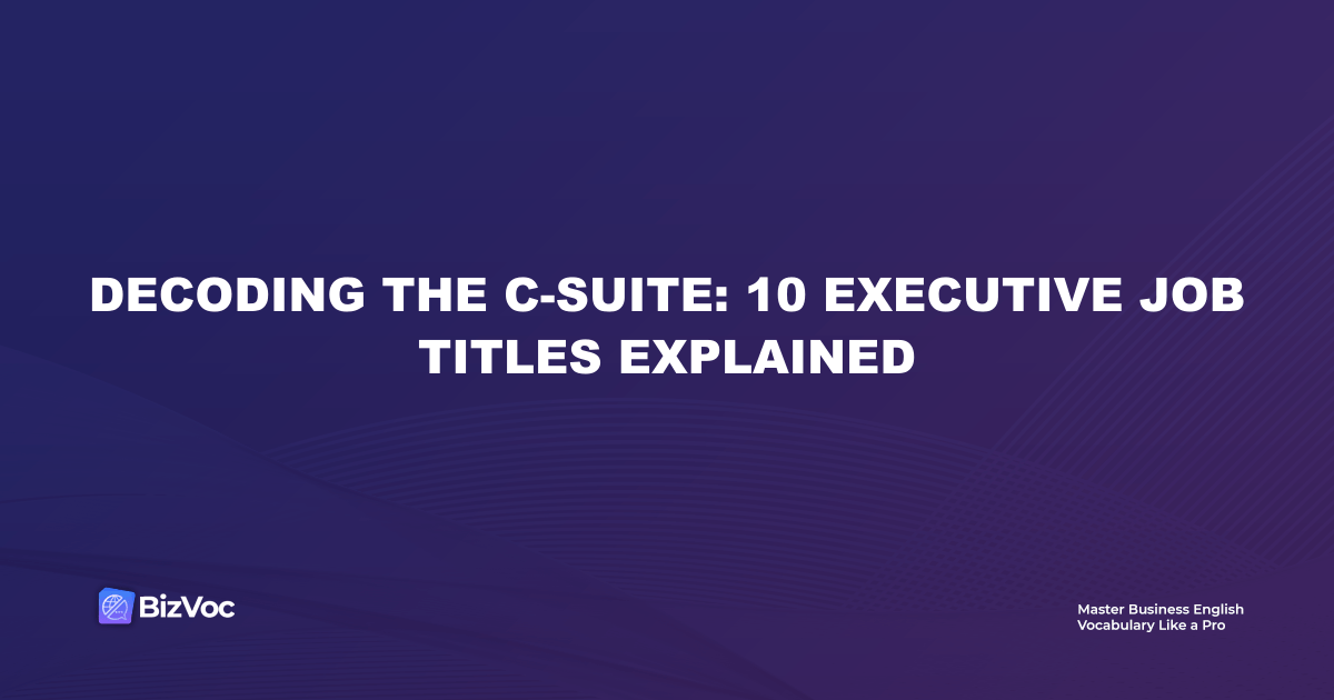c-suite executive job titles