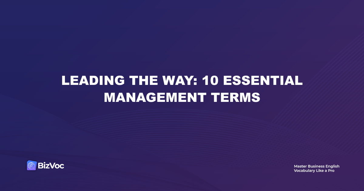 management terms