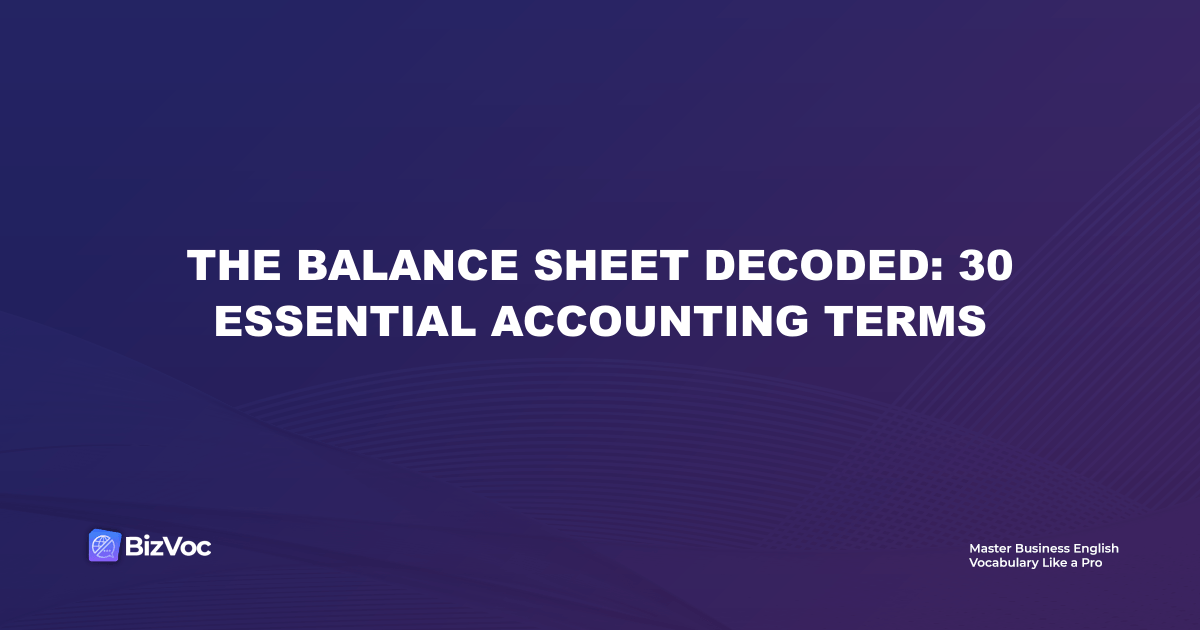 30 essential accounting terms balance sheet